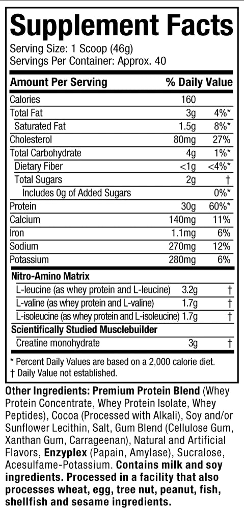 Nitrotech Whey Protein. MuscleTech 4Lb (1.81kg)